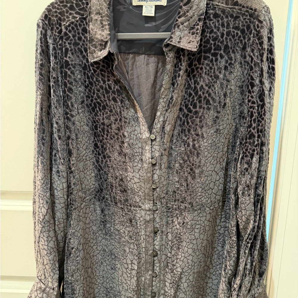 Tommy Bahama Charcoal Button-Up Shirt